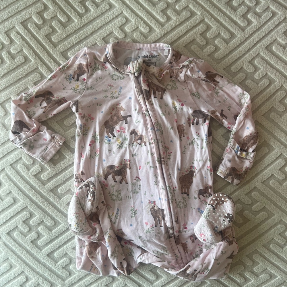 Pink Animal Print Baby Onesie